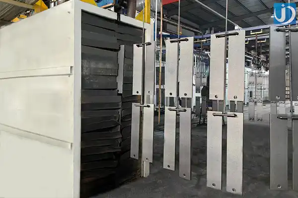 What parts can be cleaned with steel shot blasting?